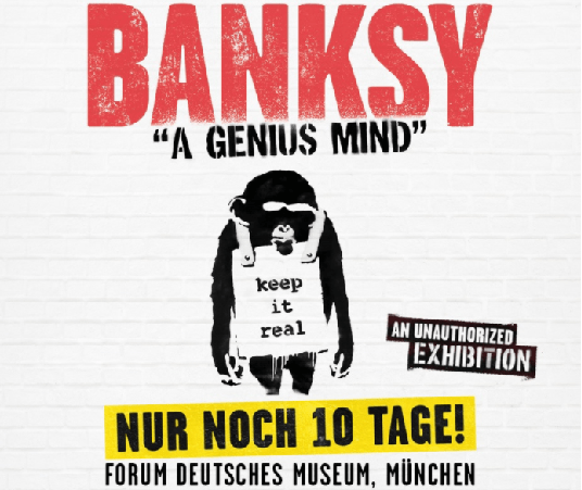 kunst in münchen banksy ausstellung genius mind streetart mural banksy isarforum junge kunst online entdecken arttrado
