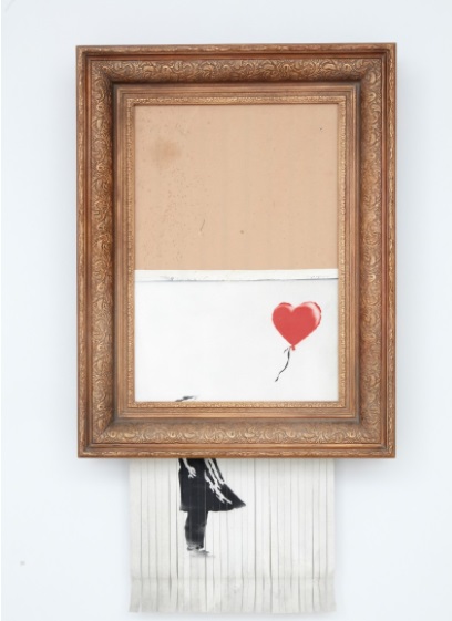 banksy love is in the bin auktion sothebys kunst artflipping junge kunst entdecken arttrado