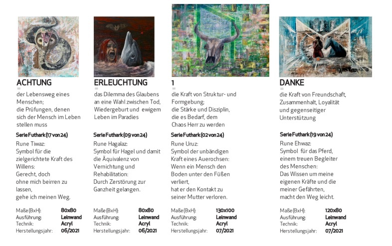 kakikunst ausstellung katja kirseck concert in the wild kunst kaufen online galerie erfahrung arttrado kunst in berlin futhark serie