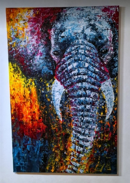 acryl-elefant tamaris hochstadt junge kunst online galerie arttrado werk der woche 32 tam malt kunst kaufen auftragsarbeiten künstler frankfurt