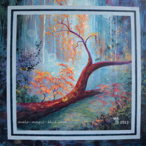 kunst online kaufen galerie Kunst aus Österreich -ALPHA & OMEGA by MaLo Magic Blue - magisches 2 in 1 Gemälde von MaLo - Kunstwerke von Mario Lorenz auf ARTTRADO