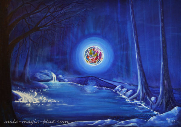 Kunst aus Österreich - ENERGY by MaLo Magic Blue - progressives Gemälde von MaLo - Kunstwerke von Mario Lorenz auf ARTTRADO