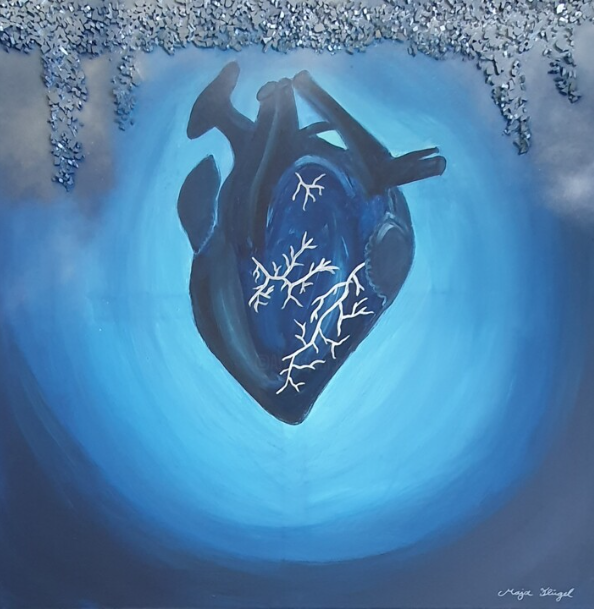 Frozen Heart by Maja Flügel - Surreale Kunst von Maja Flügel auf ARTTRADO entdecken. Nachhaltige Kunst für einen guten Zweck...
