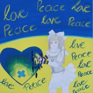 give me peace and give me love by Maja Flügel - Kunstwerke von Maja Flügel auf ARTTRADO entdecken. Junge Kunst für einen guten Zweck... arttrado galerie kunst kaufen künstler entdecken deutschland surreal