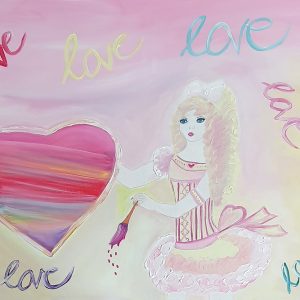 Give me Love by Maja Flügel - Surreale Kunst auf ARTTRADO entdecken. Nachhaltige Kunst für einen guten Zweck... Surrealismus Kunst entdecken moderne junge kunst liebe kunstmarkt online galerie künstler entdecken
