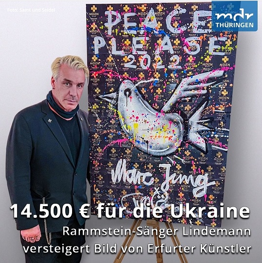 Screenshot Instagram Till Lindemann Charity Aktion. Kunst für die Ukraine. marc jung interview kunst kaufen online galerie arttrado plattform für kunst und kultur rammstein kunst für den guten zweck kunstnachrichten kunstnews neues aus der kunstwelt kunstmagazin 