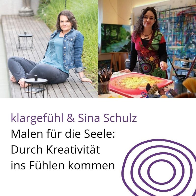 Kunst & Gefühle. Sina Schulz im Podcast Klargefühle von Stephanie Werner. Intuitive Malerei, Kunsttherapie & die Angst vor weißen Leinwänden. Kunst entdecken auf ARTTRADO Plattform für Kunst und Kultur. Kunst kaufen online Galerie. Aufstrebende Künstler aus Deutschland entdecken.