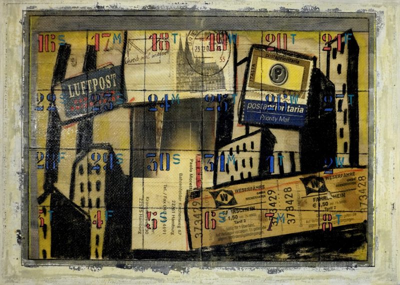 Paolo Moretto im Interview - Zwischen Fragment, Erinnerung und Haltung und über die aktuelle Ausstellung TRASFERTA im Nachtspeicher23 in Hamburg. Titelbild: Hand Strike - Oil & mixed media on Canvas. 140cm * 100cm. Kunst und Künstler entdecken auf ARTTRADO. Plattform für Kunst und Kultur. Kunstmagazin online. Kunst kaufen galerie