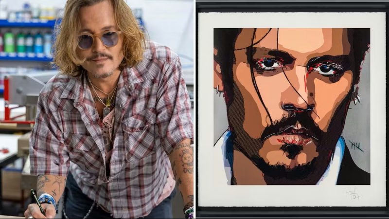 Johnny Depp Ausstellung Bayern 2026 · Kunsthalle Kloster Banz Ausstellung · Johnny Depp Kunst Deutschland · Friends & Heroes Serie ·. Titelbild: Foto: Never Fear Truth LLC / Quelle: np-coburg.de